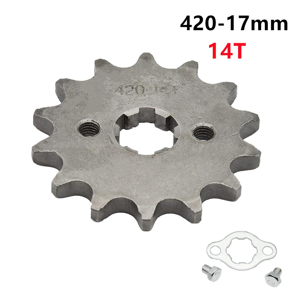 420 10T 11T 12T 13T 14T 15T 16T 17T 18T 19T Tooth 17mm ID Front Engine Sprocket Motorcycle Part