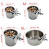 Cup Stainless Steel Birds Pet Supplies Bird Feeder Bird Supplies Hanging Bowl Cage Accessories