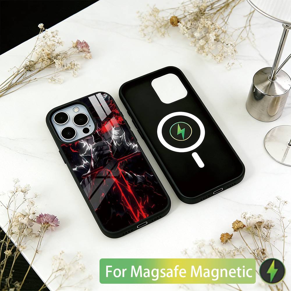 Black Clover Asta Phone Case For iPhone17,16,15,14,13,12,11 Plus,Pro Magnetic with Magsafe Wireless Charging