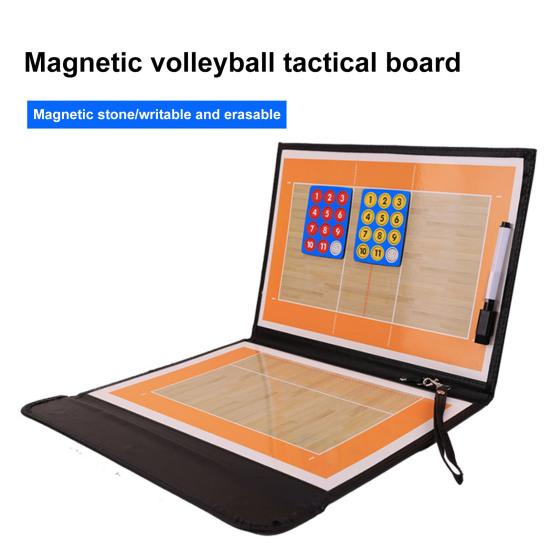Foldable Volleyball Clipboard Coaching Board with Pen Lightweight Portable Volleyball Dry Erase Board Teaching Board Tool