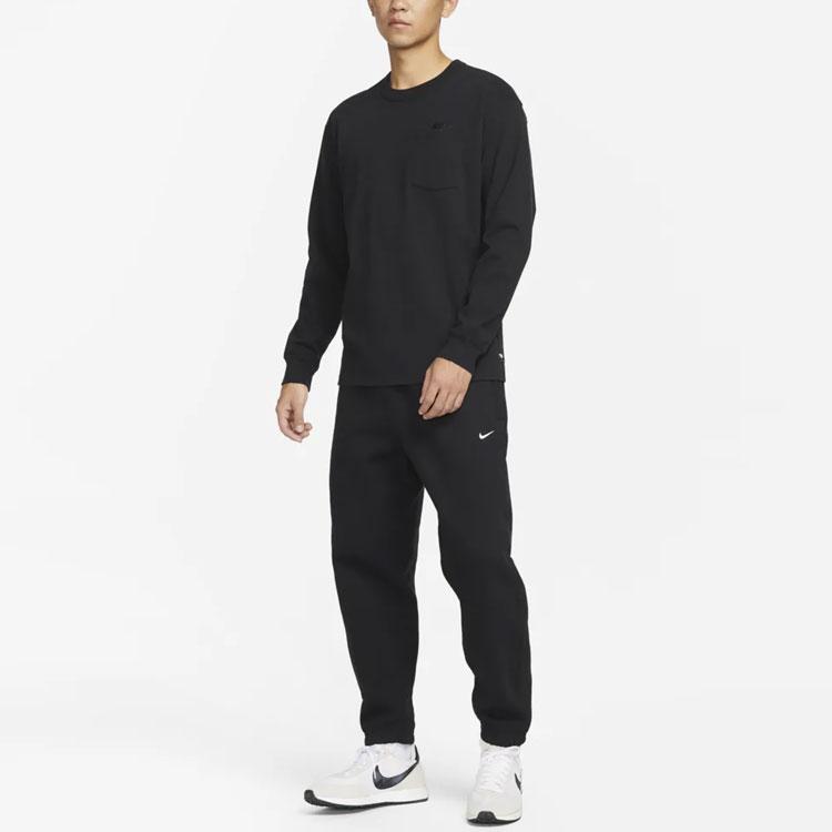 Nike Мужские флисовые брюки Solo Swoosh Черные (унисекс) Трикотажные брюки DX1365 010