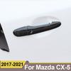 Для MAZDA CX-5 CX5 KF 2017 2018 карбоновая дверная ручка автомобиля, накладка, наклейка, аксессуары для стайлинга автомобиля, накладка