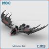 Конструктор MOC Кирпичики Собери сам Монстр Летучая мышь (Пригодный для езды) Модель Творческая Образовательная Коллекция Дисплей Игрушки Подарки 111 ШТ.
