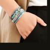 Bohemian Multi Layer Leather Bracelet for Women Jewelry Natural Stone Bead Feather Magnet Buckle Bracelets