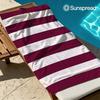 Бордовая белая полосатая быстросохнущая банное полотенце из микрофибры пляжное полотенце легкий вес для плавания кемпинга йоги пляжа на открытом воздухе