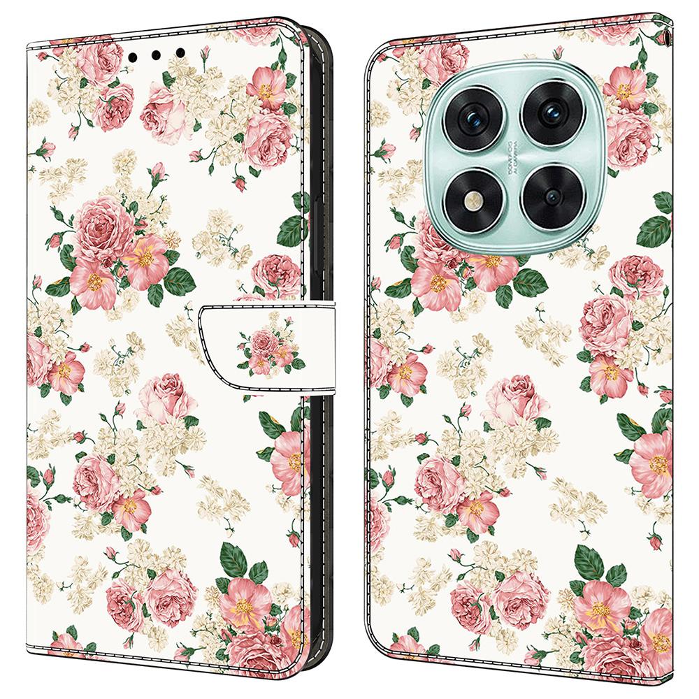 Для Xiaomi Redmi Note 14 Pro 5G/Poco X7 5G Кожаный чехол с печатью узора Кошелек Подставка Флип-чехол для телефона