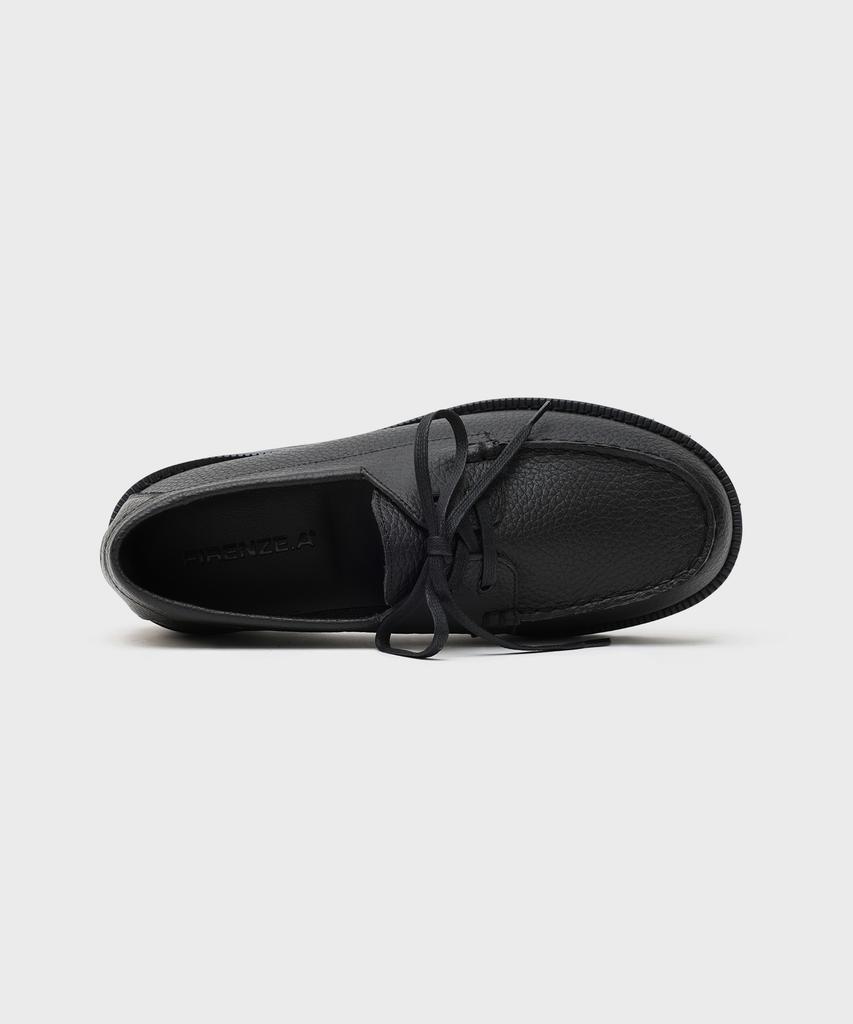 Firenze Atelier [Vibram] Стандартная Повседневная Подошва Лоферы 5099 [Черный Embossing]