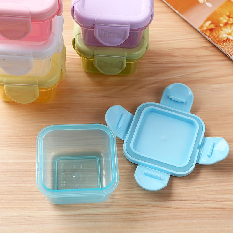 Food Storage Container Small Plastic Moisture-proof Containers Mini Kitchen Storage Box with Leakproof Lid Kitchen Accessories