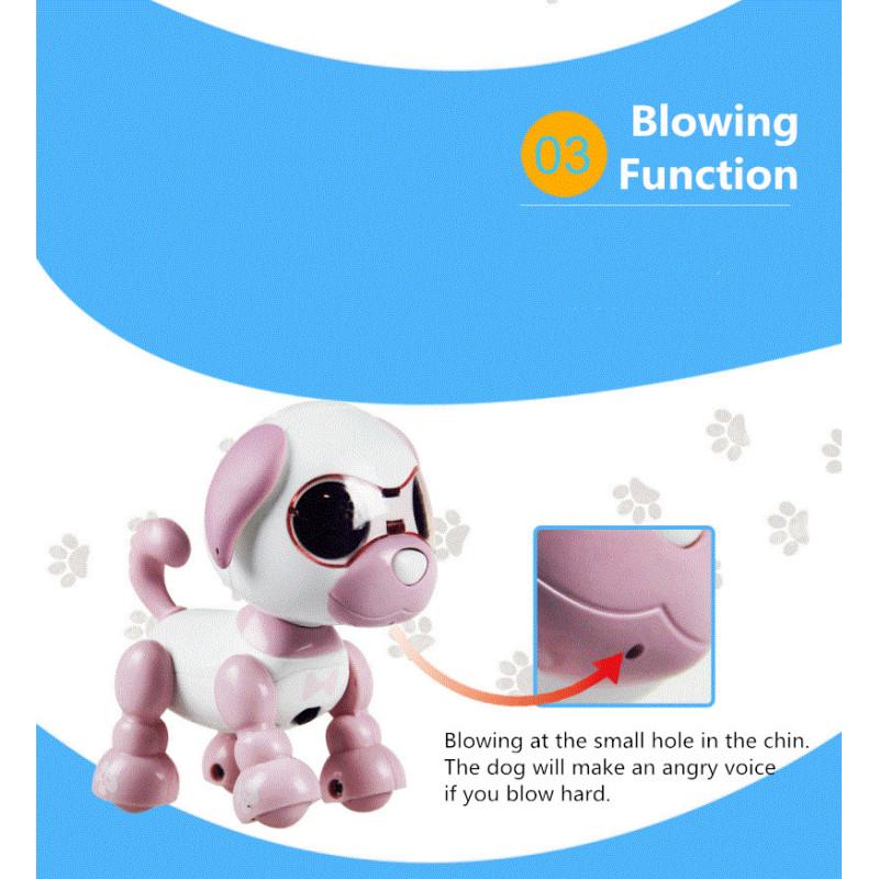 Электронные светодиодные глаза, звук, запись сна, милая игрушка, индукционный умный щенок, роботизированная собака
