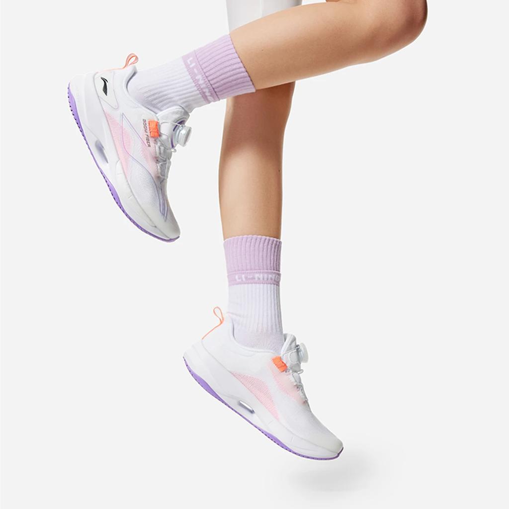 Li Ning легкие высокопрочные дышащие детские кроссовки для бега детские кроссовки стандартные-белые YKFU058-4