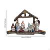 Christmas Nativity Scene Figurine Set Jesus Holy Family Statue Religious Decor Resin for