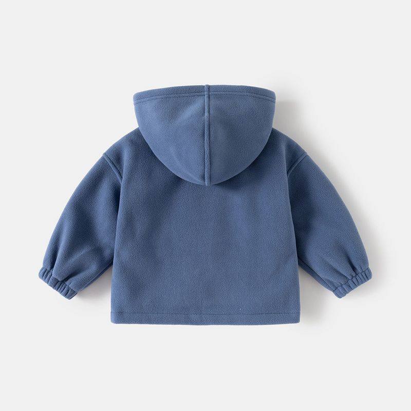 Children's Fleece Jacket Autumn and Winter Kidsren's Clothing Boys and Girls Hooded Tops Boys Baby Letter Zipper Shirt Clothes