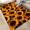 Sunflower Print Kitchen Mat Rug Set Doormat Carpet Non-Slip for Farmhouse Hallway Home Office Sink Laundry Room Floor Decor