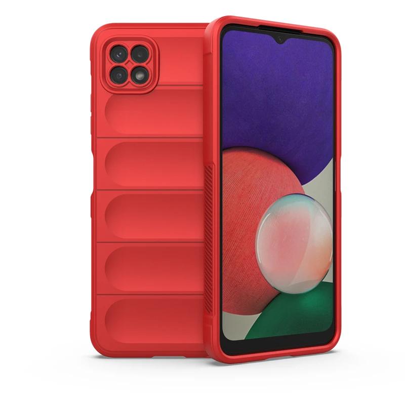 Для Samsung Galaxy A22 5G задняя крышка телефона чехол жидкий силикон противоударный защитный чехол Funda Coque