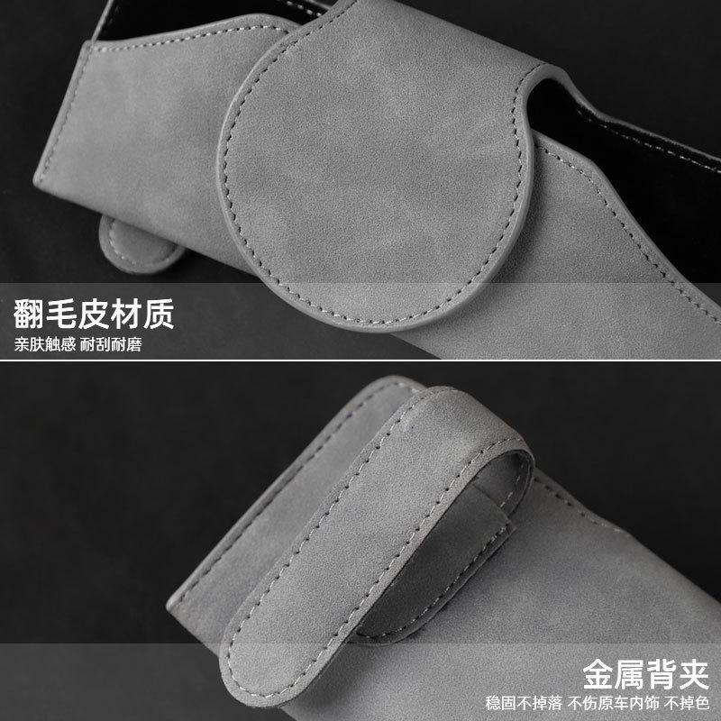 Suede Car Glasses Sun Visor Box Auto Sunglasses Accessories For BMW Series i3 i4 G07 G06 G05 G02 G01 F48 F39 G42 G30 G20 G26 blfg97
