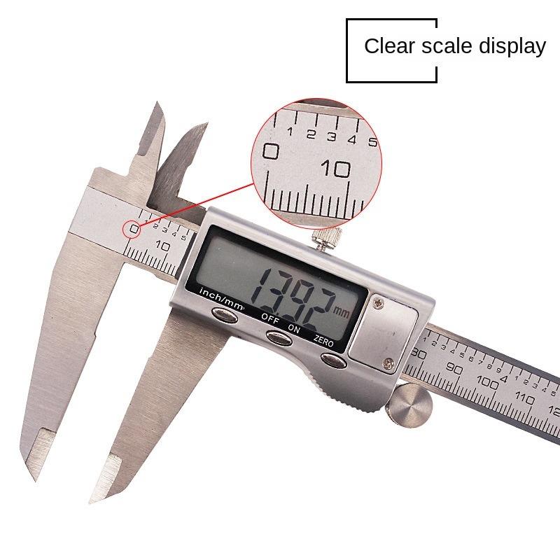 Stainless Steel Digital Display Caliper 150mm Fraction / MM / Inch High Precision Stainless Steel LCD Vernier Caliper