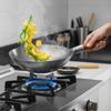 Universal Hand Hammered Iron Wok Round-bottomed Frying Pot Multifunctional Non-stick Pan  Home