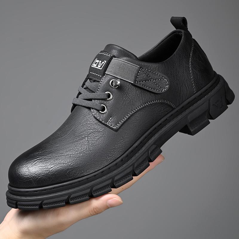 2025 Новая Роскошная Мужская Кожаная Обувь Деловая Повседневная Дышащая Британский Стиль Повседневная Обувь Мягкая Подошва Универсальная Рабочая Обувь