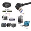Xiwai 90-градусный USB A папа-хост к штекеру с фиксирующими винтами и передачей данных 5 Гбит/с для дисковых камер, угловой 3.0 Micro-B 3.0 панельный, кабель, 25 см,