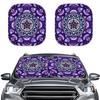 2Pcs Plants Pattern Sun Shades Reflective Windshield Covers Foldable UV Protection Vehicles Sun Visor for Cars SUVs