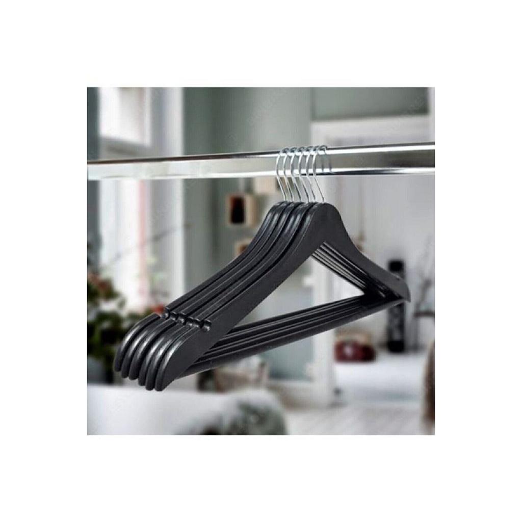 12 штук из деревянного пластика, качественные 12 шт., черные вешалки для одежды, вешалки для брюк, рубашек