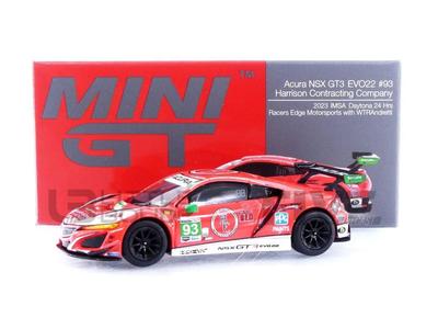 TrueScale Miniatures MINI GT Масштаб Acura NSX GT3 EVO22 IMSA 24 часа Дейтоны 2023 WTR Racers Edge Motorsports Готовая модель 1/64 № 93
