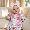 18 Inch Lifelike Reborn Baby Dolls LouLou Awake Hand Painted Hair Newborn Dolls for Boy Girl Real Looking Full Vinyl Cloth Body Optional Rebirth Dolls