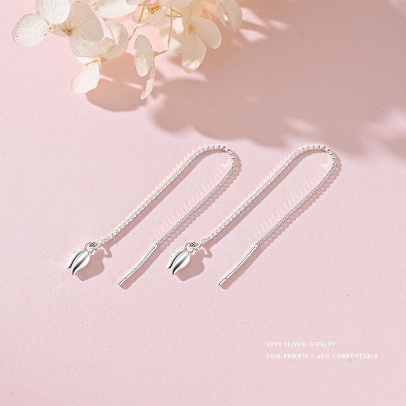 Тюльпановая линия уха Атмосфера Свет Роскошь и высокий темперамент Стиль Длинный стиль сделает ваше лицо тонким