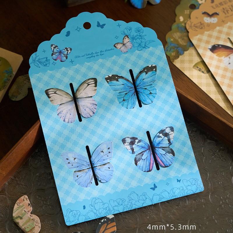 4 шт./упак. красивая бабочка магнитная закладка маркер страницы зажим для книги студенческие школьные канцелярские принадлежности