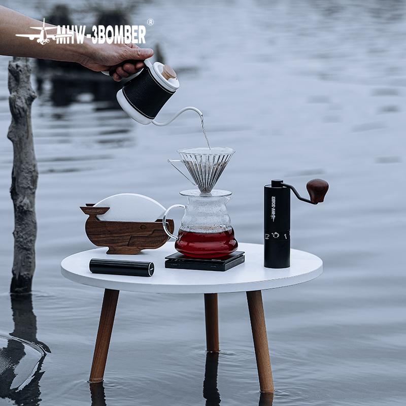 MHW-3BOMBER Pour Over Coffee Dripper with Paper Filter 1-4 Cup Hand Brewing Coffee Tools Professional Home Kitchen Accessories