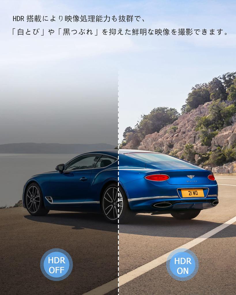 LAMTTO Dash Camera, Small Dash Camera, Integrated In Front and Inside Car, Small Dash