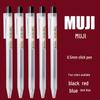 Гелевая ручка MUJI 0,5 мм, черная, нажимная, со стержнем