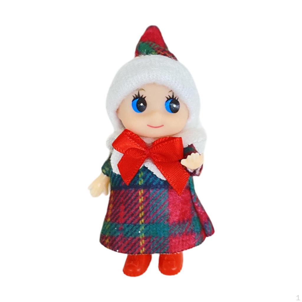 Christmas Elf Doll Figurine Home Decor Keepsake Decorative Art Crafts Desktop Ornament Xmas
