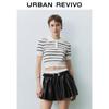 UR Women's Color-block Striped Polo Knit Top