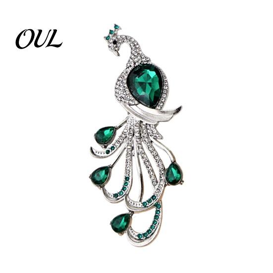 Sparkling Brooch Pin Faux Crystal Peacock for Women, Bling Rhinestone Coat Decoration Lapel Pin, Dainty Clothing Jewelry Wedding Party Prom