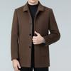 New Winter Double-sided Cashmere Coat for Middle-aged Men, Removable Down Liner Windbreaker, Casual Dad Woolen Coat