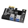 Адаптер PCIE 1x на 16x ci-express r Card 1 на 4 cie Slot USB 3.0 Card Multiplier Adapter для настольного компьютера