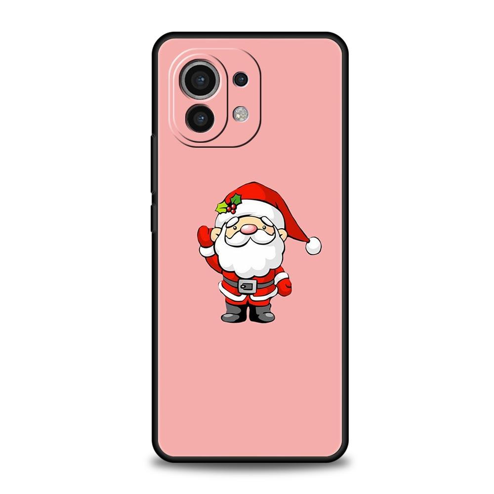 Чехол для телефона для Xiaomi Mi 15 14 14T 13T 12T Pro 12 13 11 Lite 5G 11T X6 X5 Pro Мягкий ТПУ Чехол Мультяшный Новый Год Рождество Санта