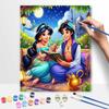 Disney Aladdin Jasmine Art Painting Kit Home Wall Decor Handmade Gift DIY Canvas Set For Room Aesthetic Decoration Romantic Love Tale