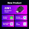 Wireless CarPlay Android Auto 2 IN 1 AI Mini Box Adapter Cars WiFi Smart Voice Assistant USB Plug&Play for Wired CarPlay Android