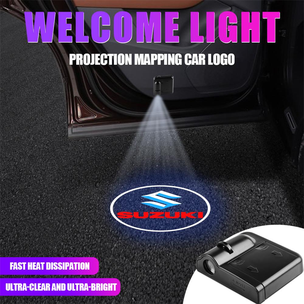 1/2/4pcs Car HD Projector Door Light Wireless Magnetic Welcome Lamp For Suzuki Swift Sport Vitara Jimny Alto Splash Wagon Ignis