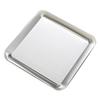 Serving Platter Square Stainless Steel Dish Tray Barbecue Plate Silver Color for Home L