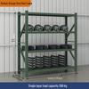 Green Metal Farm Tool Storage Rack