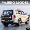 Масштаб 1/32 Mitsubishis Pajero Внедорожник Модель из сплава Металлическая литая под давлением Машина Игрушка Модель Коллекция Симуляция Звук Свет Игрушка для Детей Подарок