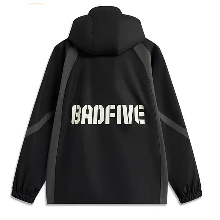 Li Ning Anti-Five Series Windproof Loose Casual Hooded Windbreaker Men Outerwear Black AFDV013-2