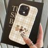Милый Чехол для Телефона с Клетчатым Узором «Три Медведя» Для iPhone 17 Pro Max 16 15 14 Plus 11 12 13 Pro 17Air X XR XS Max Мягкий Чехол