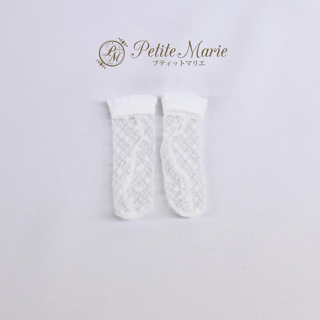 [Petite Marie] Прозрачные и мягкие носки с блестками, совместимые с куклами BJD масштаба 13, Белые, Одежда для кукол 40 см [Petite Marie] [№0209]