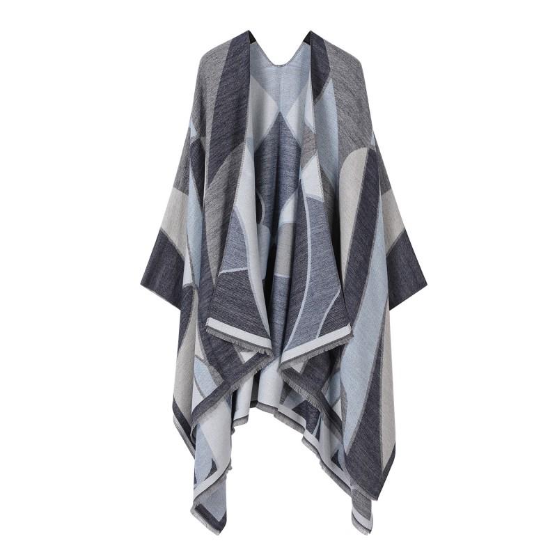 Women Men Knit Shawl Horse Print Fringe Scarf Warm Cape Travel