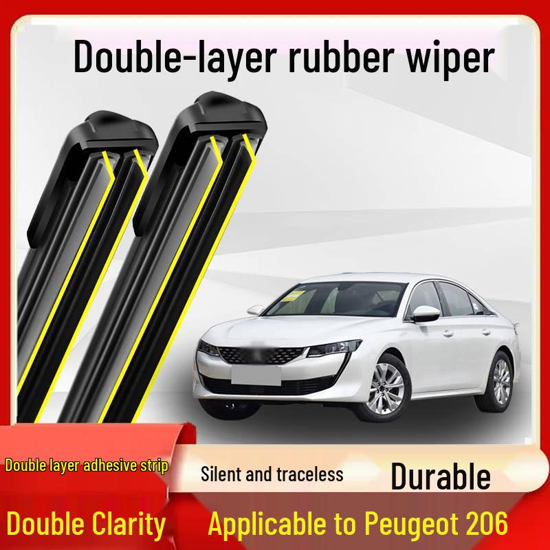 Бескаркасные бесшумные дворники Peugeot 206 00-08 Оригинальная резиновая лента