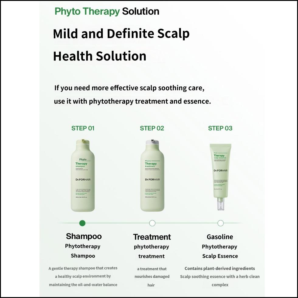 DR.FORHAIR Шампунь Phyto Therapy 500 мл, очищающее средство с низким pH для чувствительной кожи головы